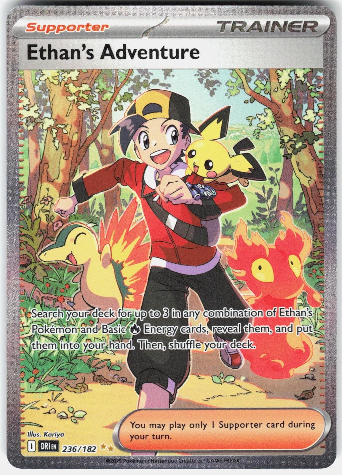 Pokemon Ethan's Adventure 236/182 Destined Rivals Pokemon Holo NM