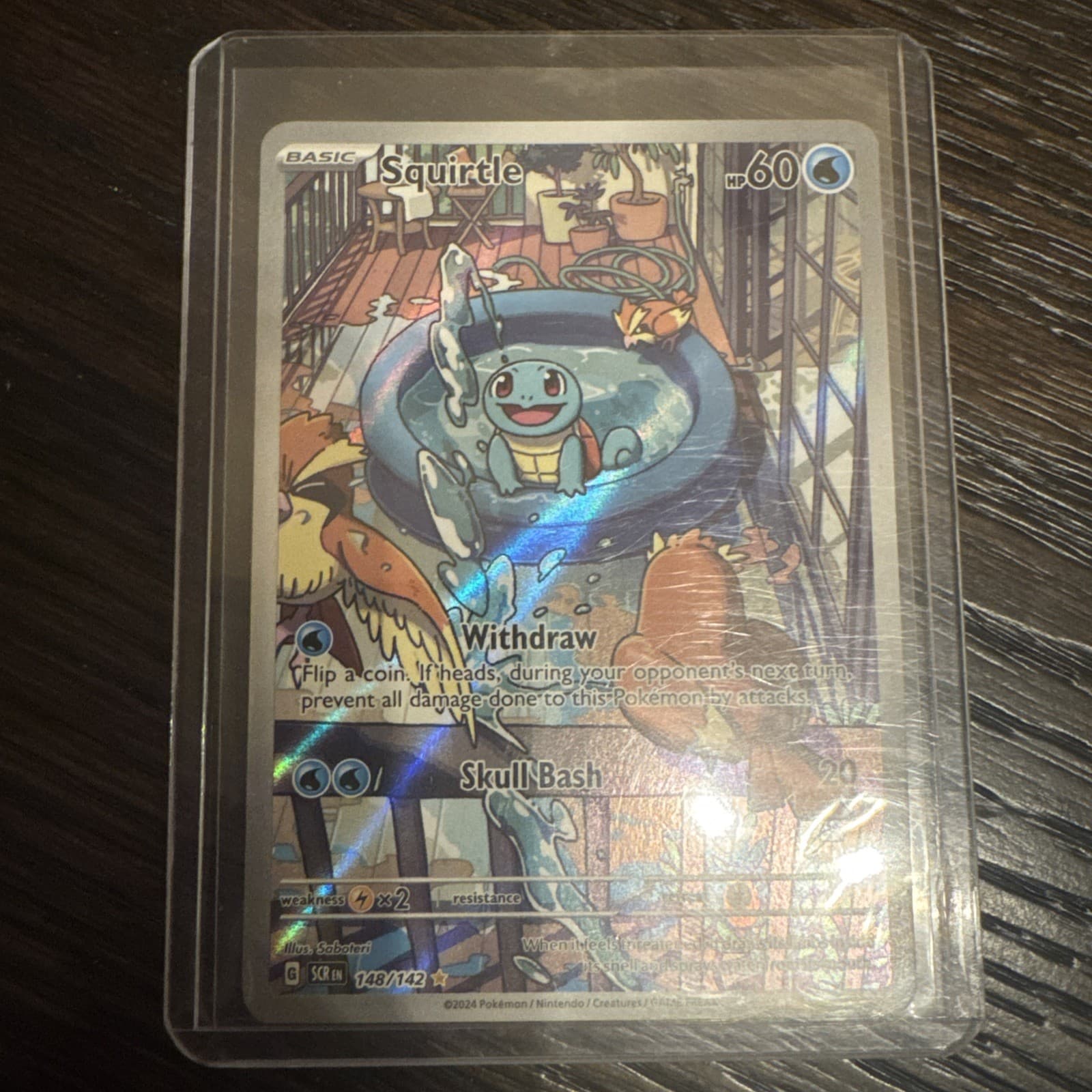 Pokémon TCG Squirtle Stellar Crown Illustration Card 148/142