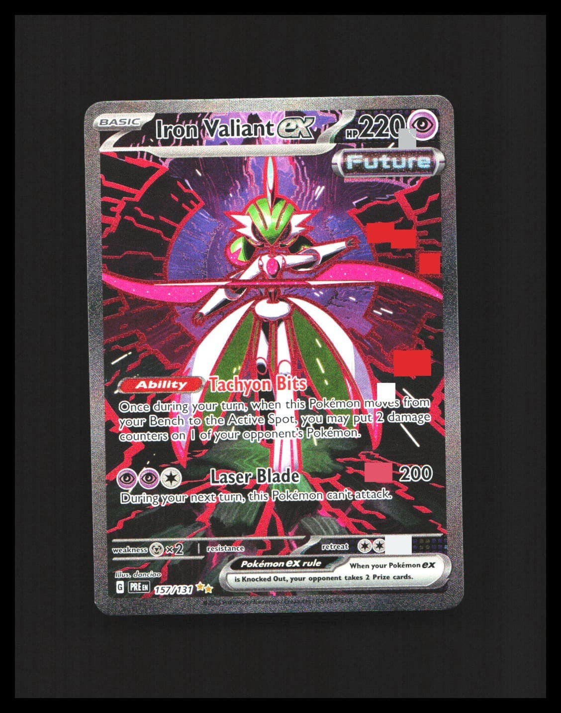 Iron Valiant EX Pokémon Prismatic Evolution 157/131 SPECIAL ILLUSTRATION RARE
