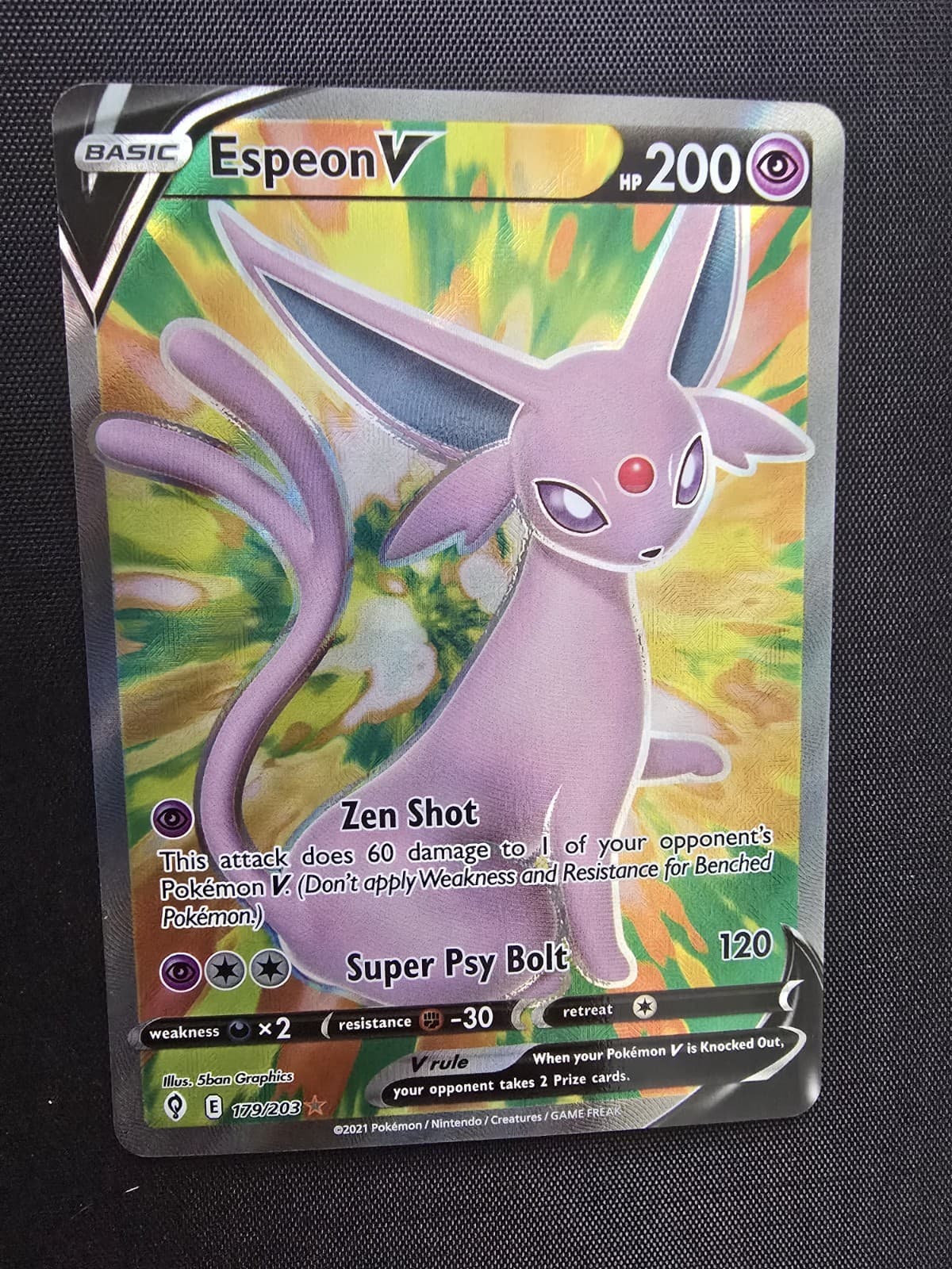 Espeon V 179/203 Ultra Rare Near Mint from Pokemon Evolving Skies