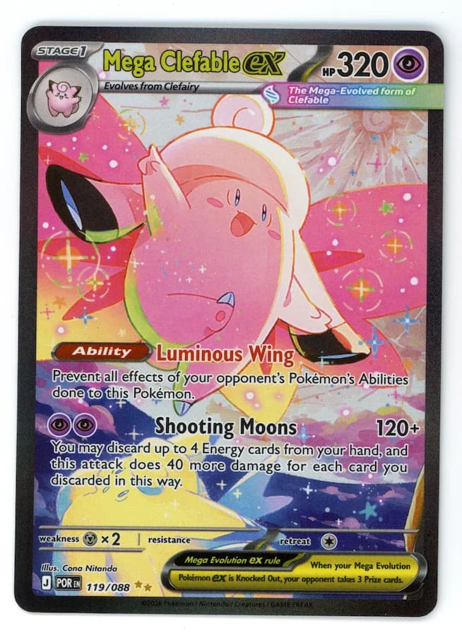 MEGA CLEFABLE EX 2026 Pokemon Perfect Order Special Illustration Rare #119/088