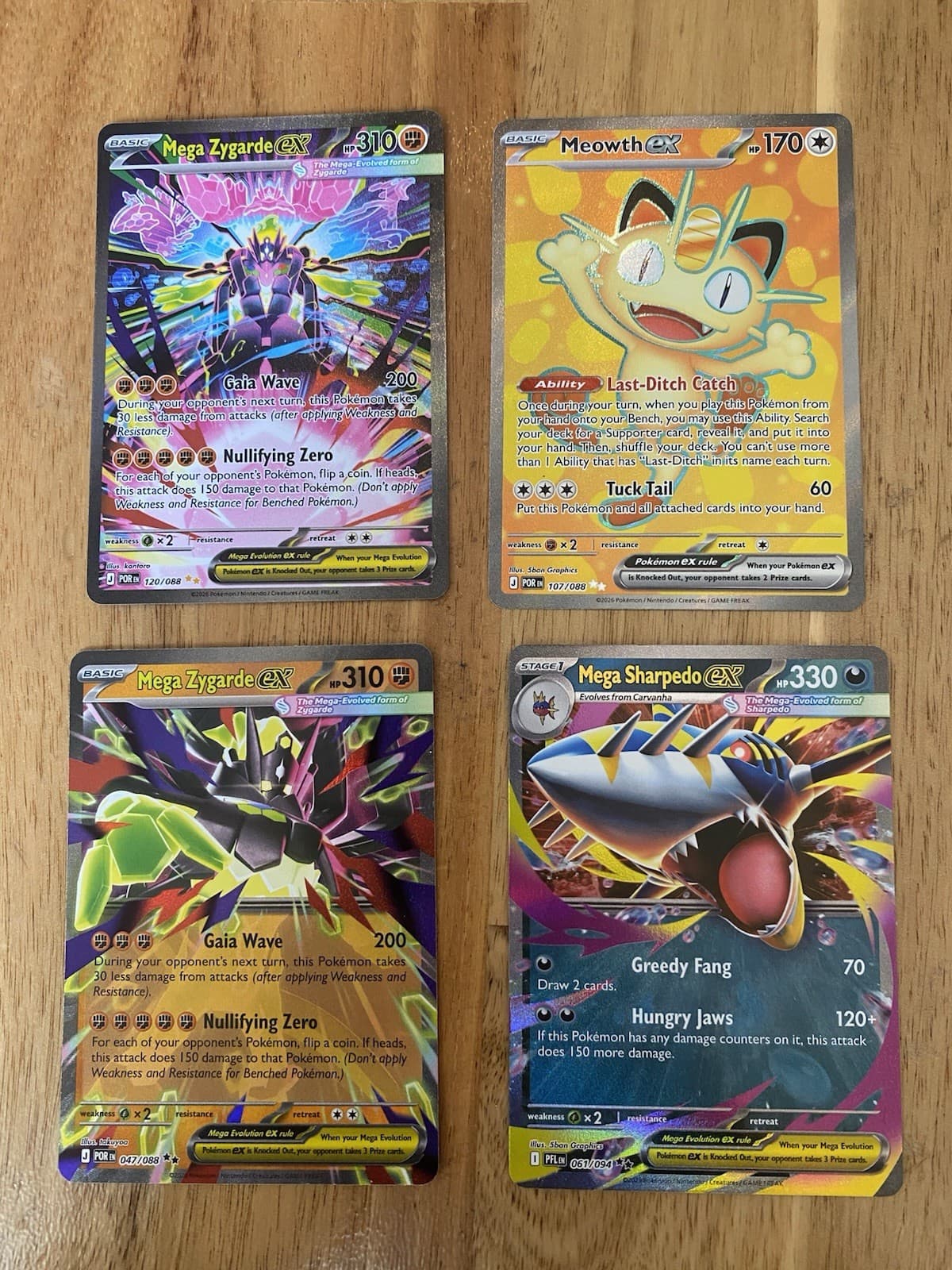 Mega Zygarde Ex 120/88 Perfect Order With Double Rare Ex