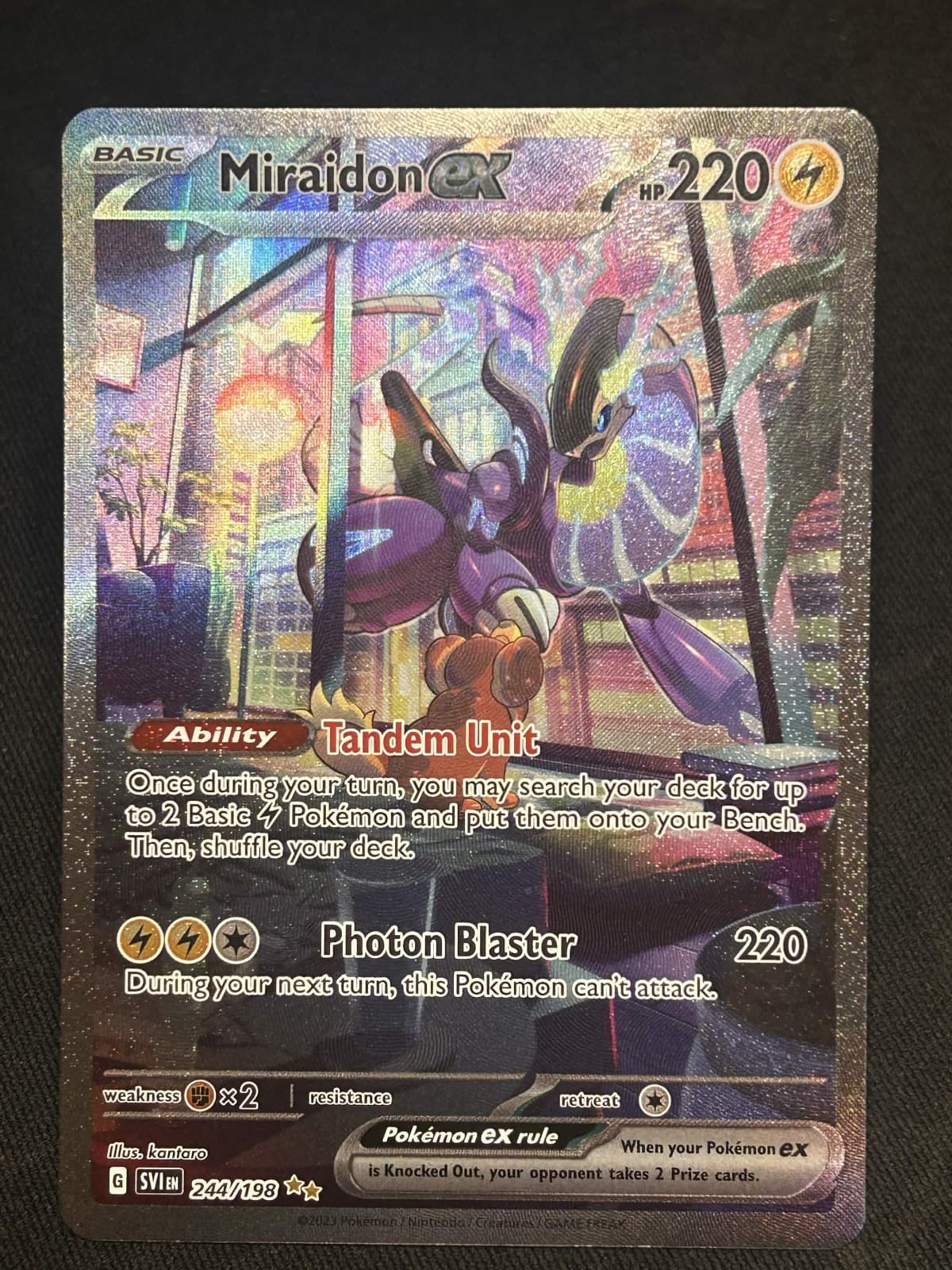 Miraidon ex 244/198 SV01: Scarlet & Violet Base Set Holo (read desc)