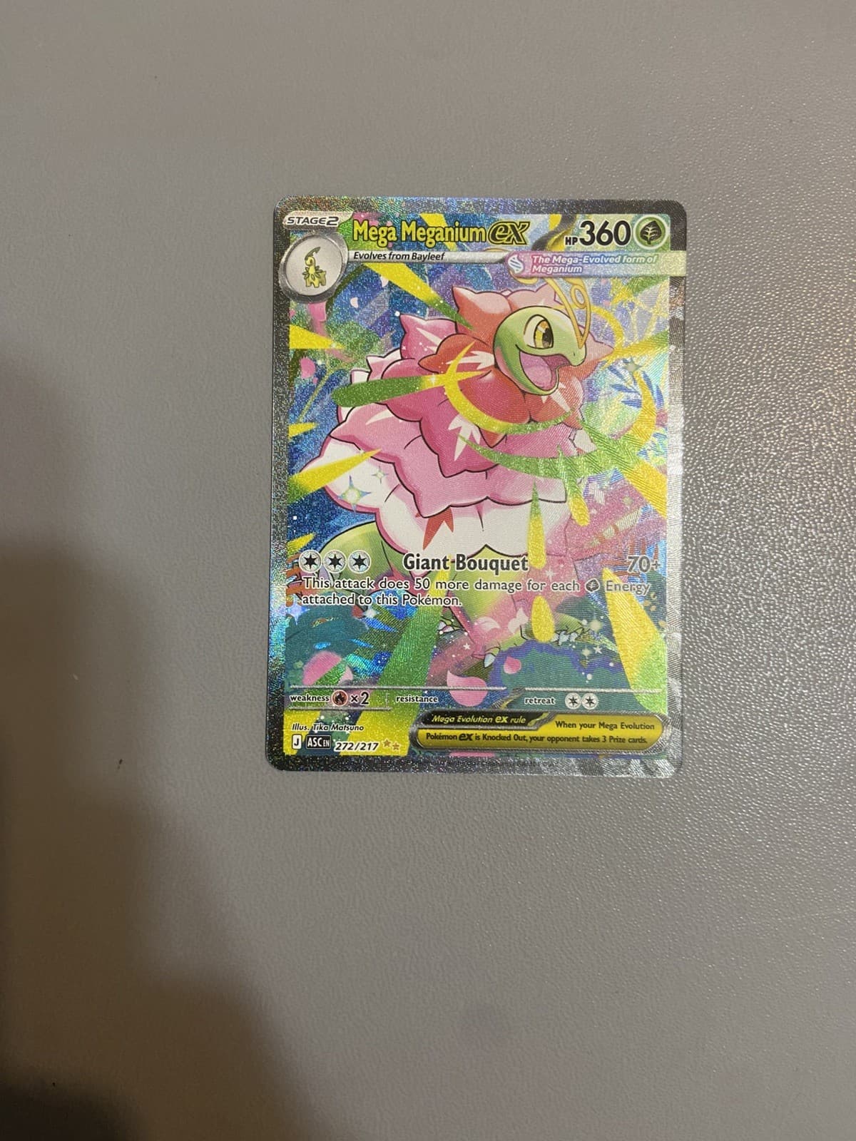 Pokemon TCG Mega Meganium Ex #272/217 Ascended Heroes Full Art SIR NM