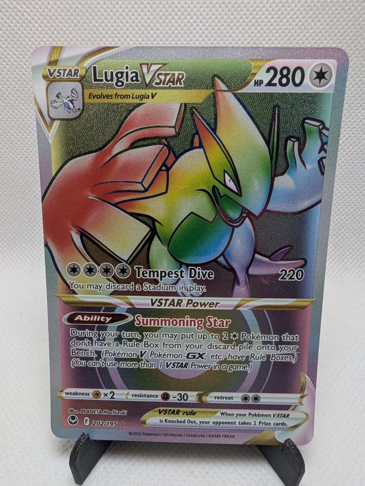 Lugia VSTAR Secret Rare Full Art Holo NM 202/195 Silver Tempest Pokémon