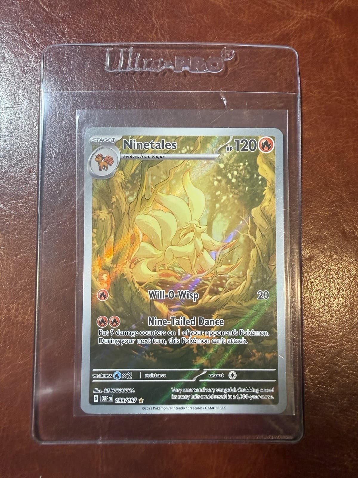 Ninetales #199/197 Illustration Rare Obsidian Flames 2023 NM