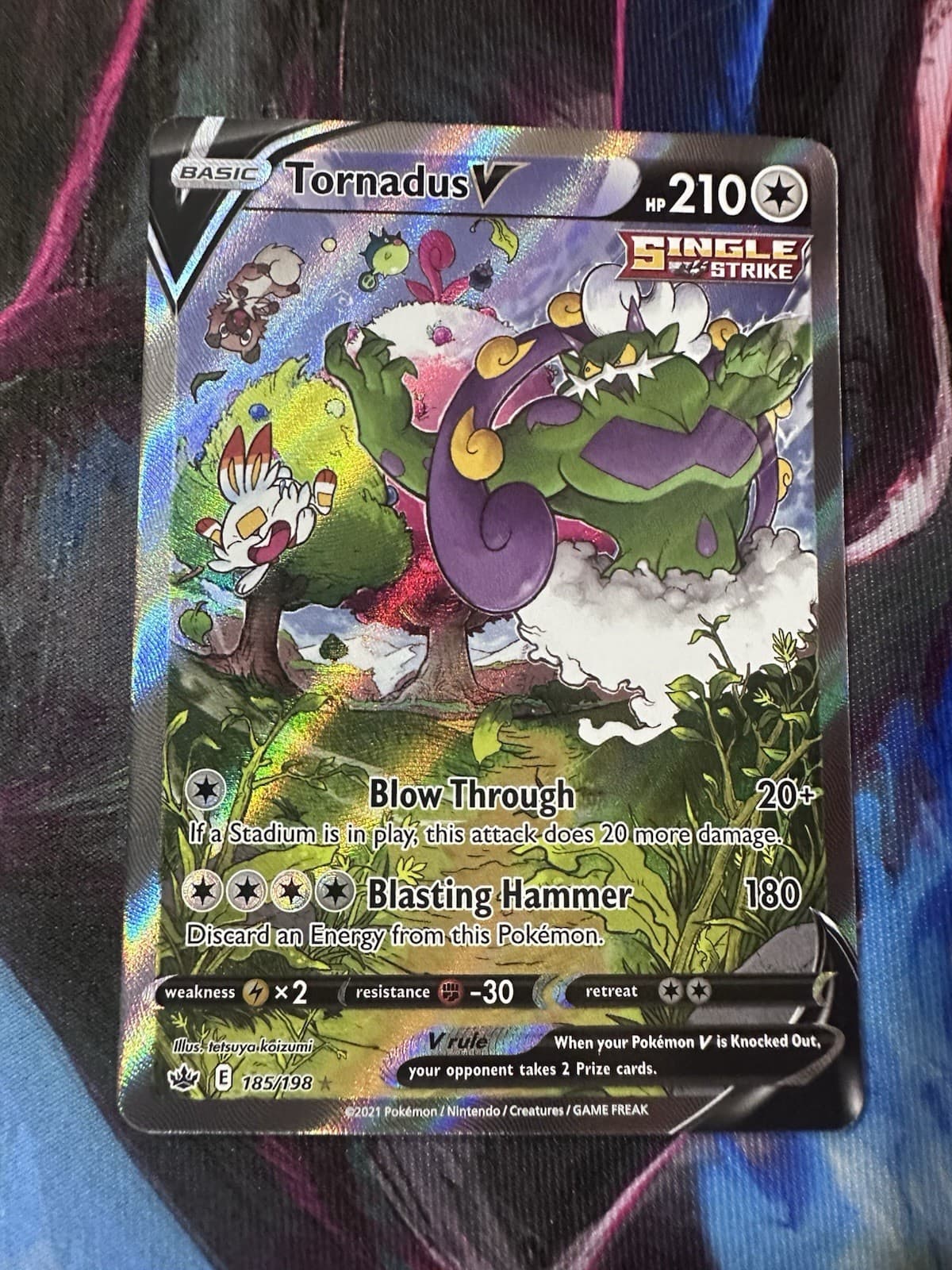 Pokémon TCG Tornadus V Alt Art 185/198 Chilling Reign NM