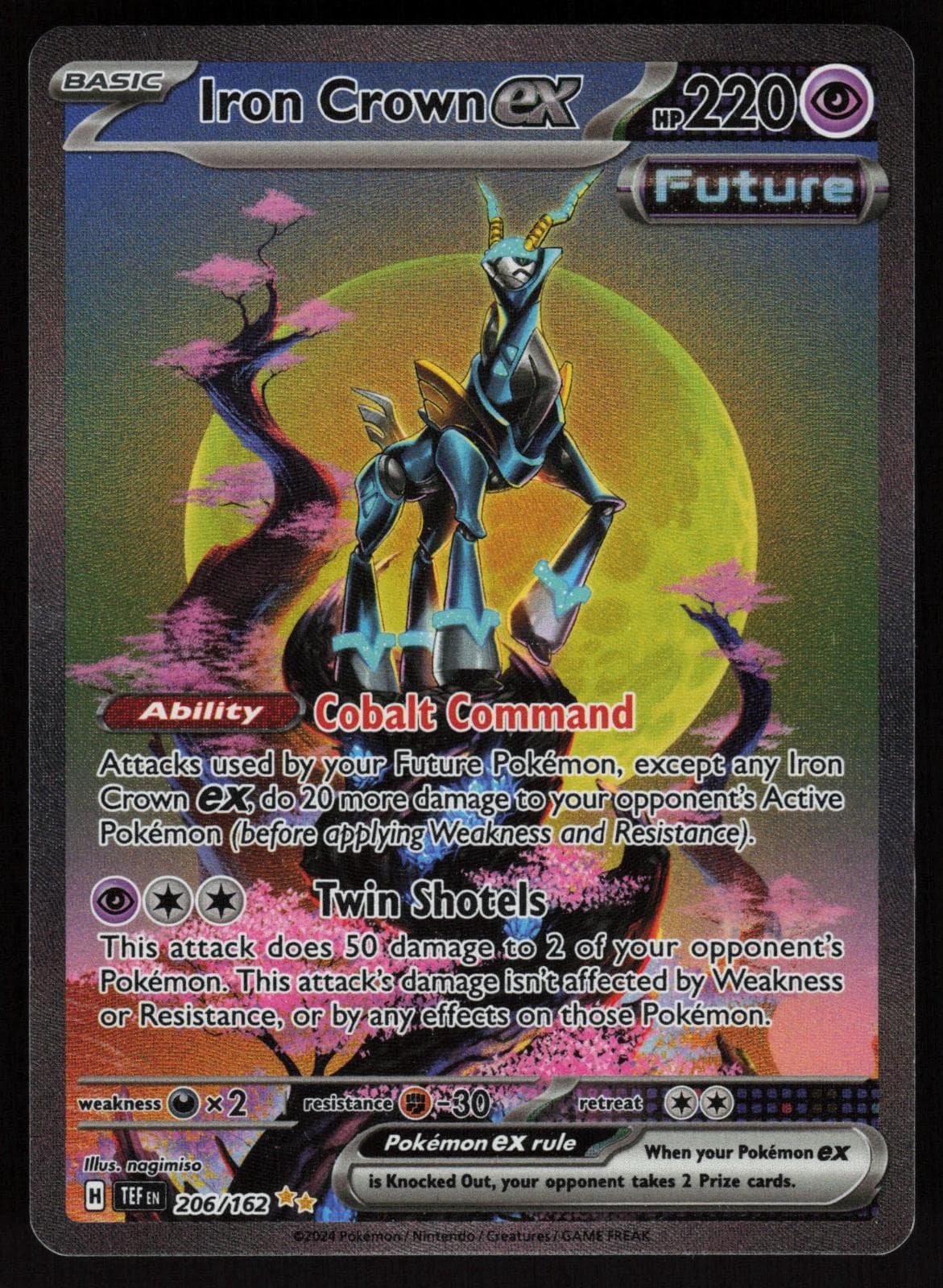 Iron Crown ex 206/162 Temporal Forces Holo Special Illustration Rare POKEMON