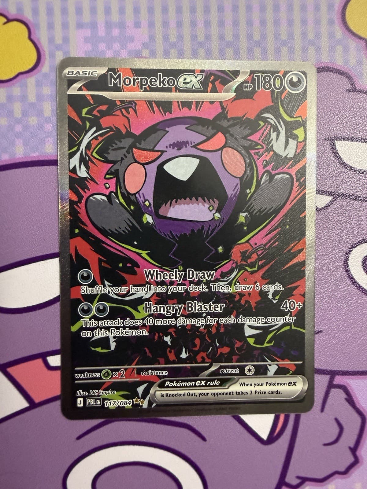 Morpeko ex 117/084 Me05: Pitch Black Holo