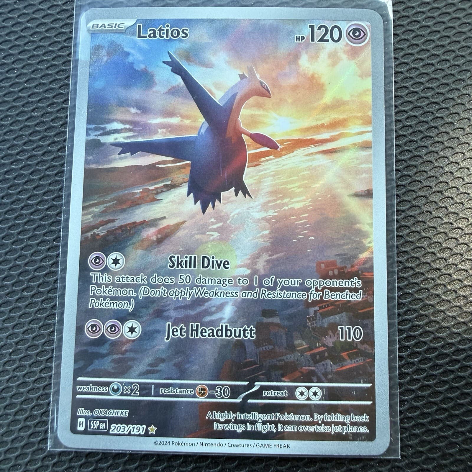 Pokemon Latios 203/191 Holo (Sv08: Surging Sparks) English Basic HP 120 IR