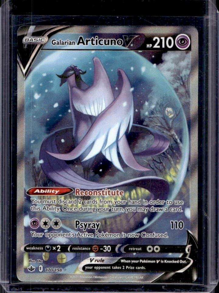 2021 Pokemon SWSH Chilling Reign Galarian Articuno V Alternate Full Art #170/198