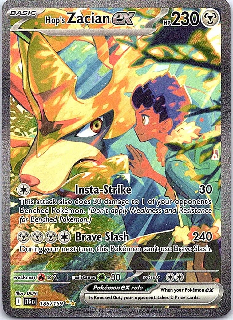 Hop's Zacian ex Holo Special Illustration Rare SV09: Journey Together 186/159 NM
