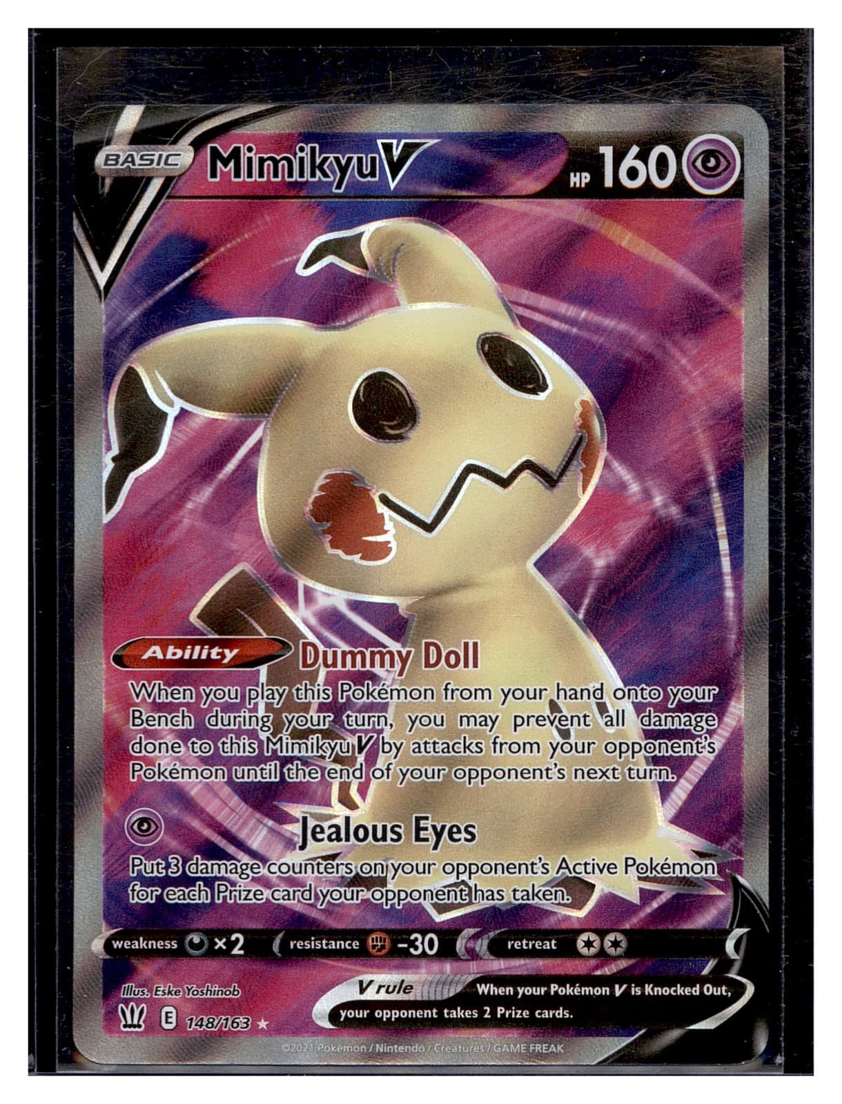 SWSH05: Battle Styles #148/163 Mimikyu V (Full Art)