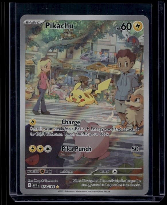Pokemon TCG Pikachu 173/165 Scarlet & Violet Illustration Rare NM