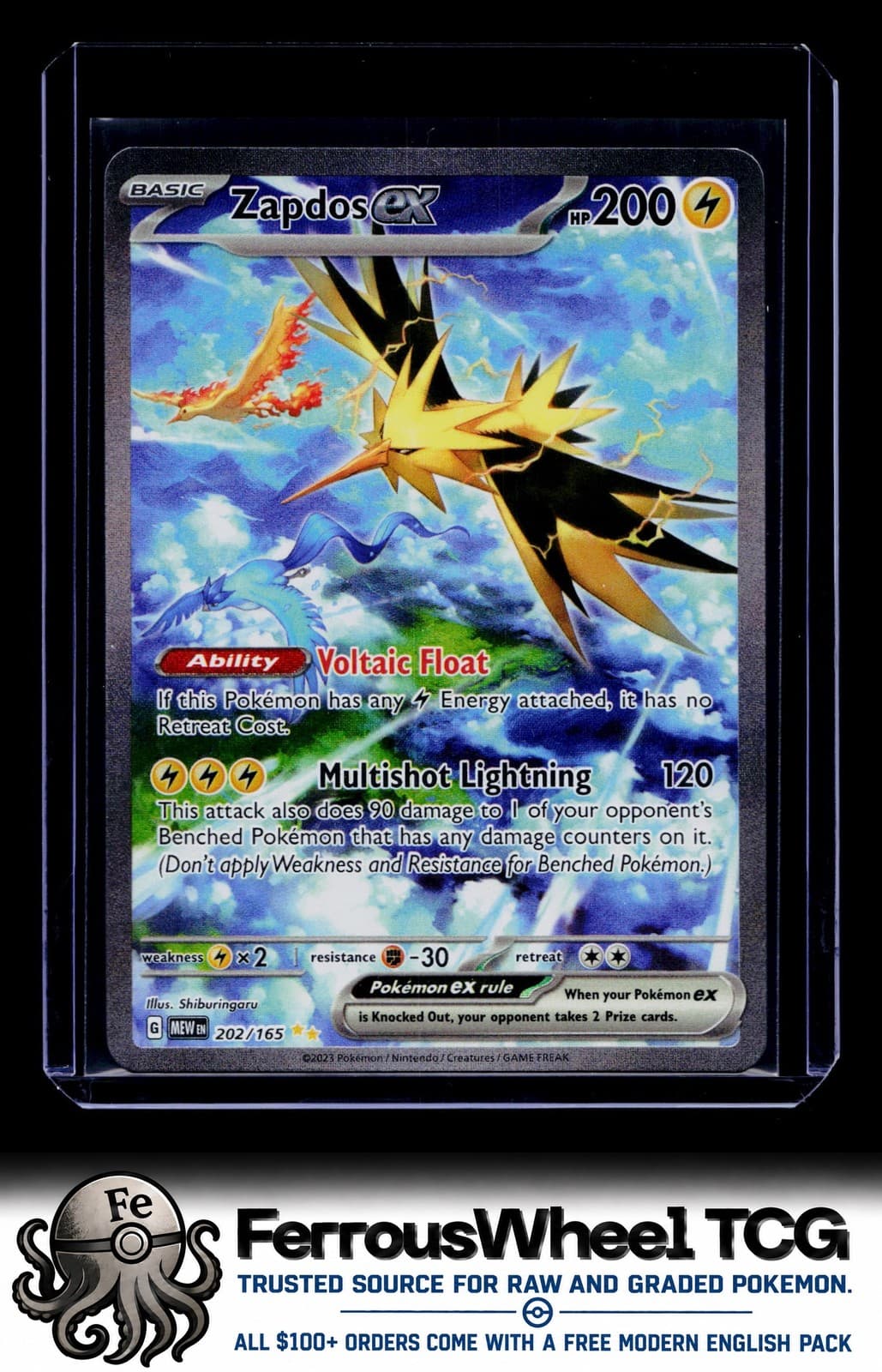 Zapdos ex 202/165 - SV: Scarlet & Violet 151 - (LP)