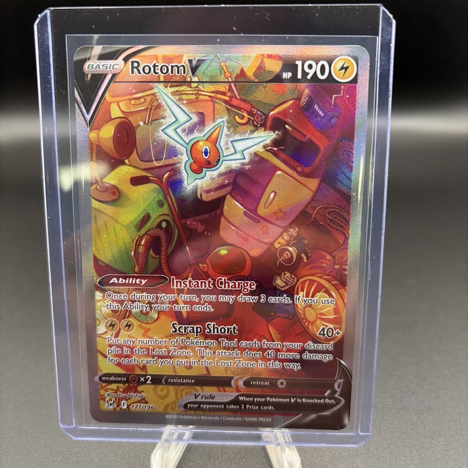 The Pokémon Company Rotom V 177/196 Lost Origin Alt Art Full Art Holo UR ENG NM