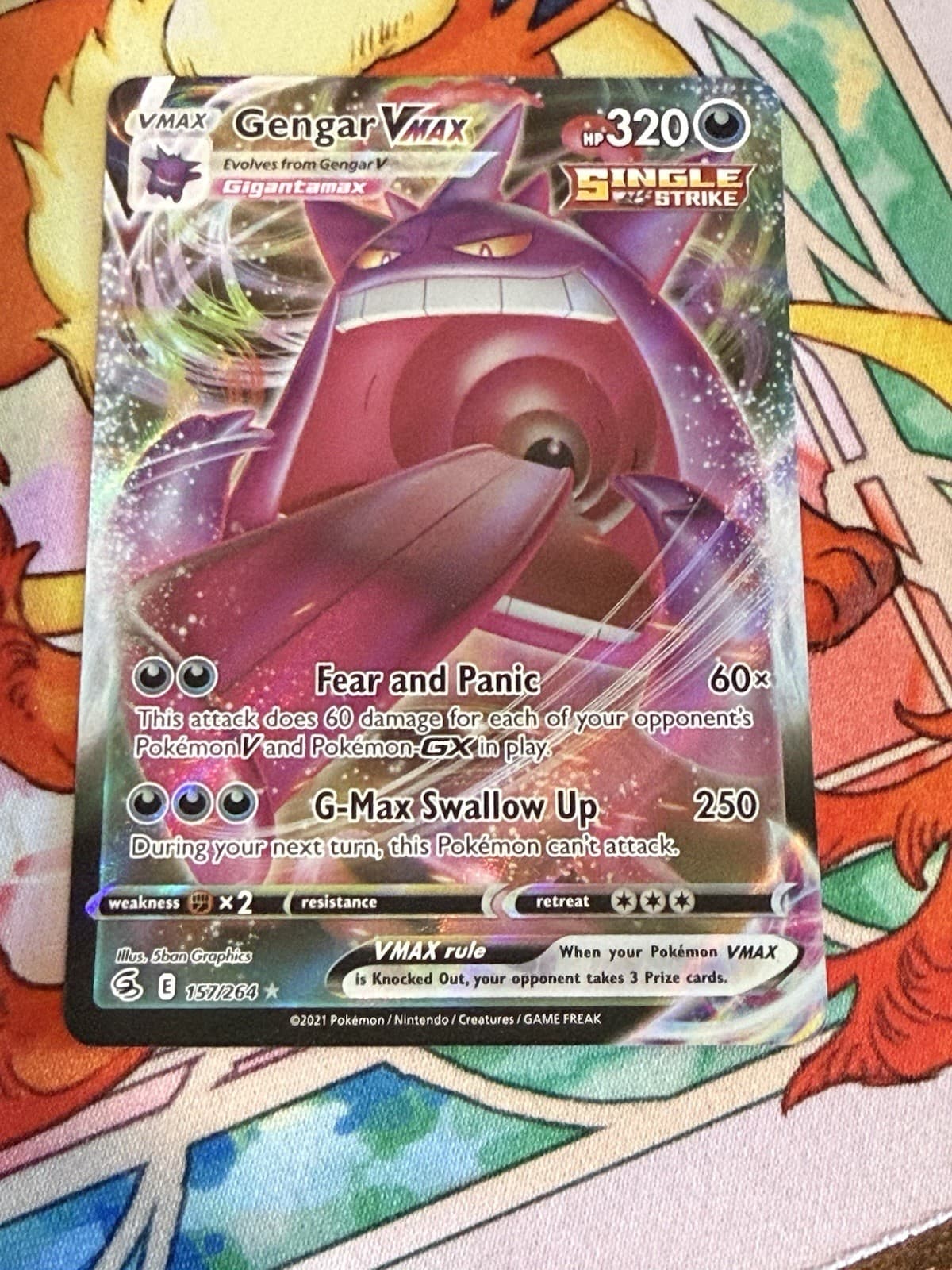 Pokémon Gengar VMAX Gigantamax Fusion Strike 157/264 NM 