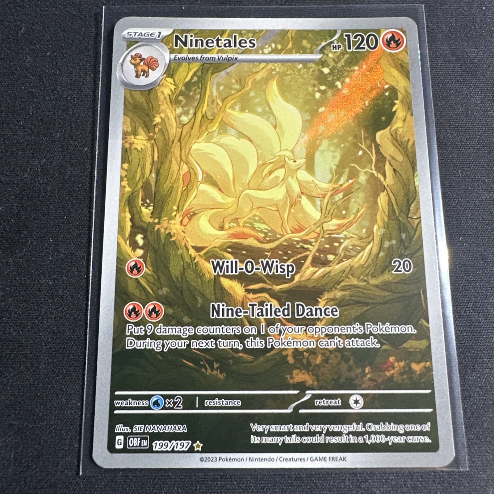 Ninetales 199/197 SV03: Obsidian Flames Holo