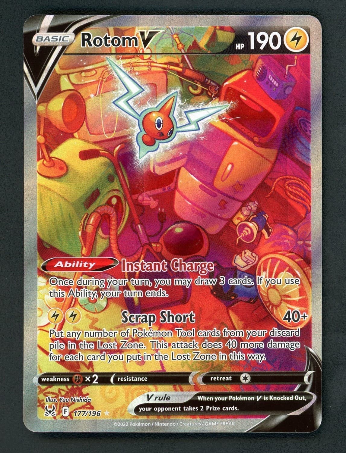 Pokemon Card - Rotom V Lost Orgin 177/196