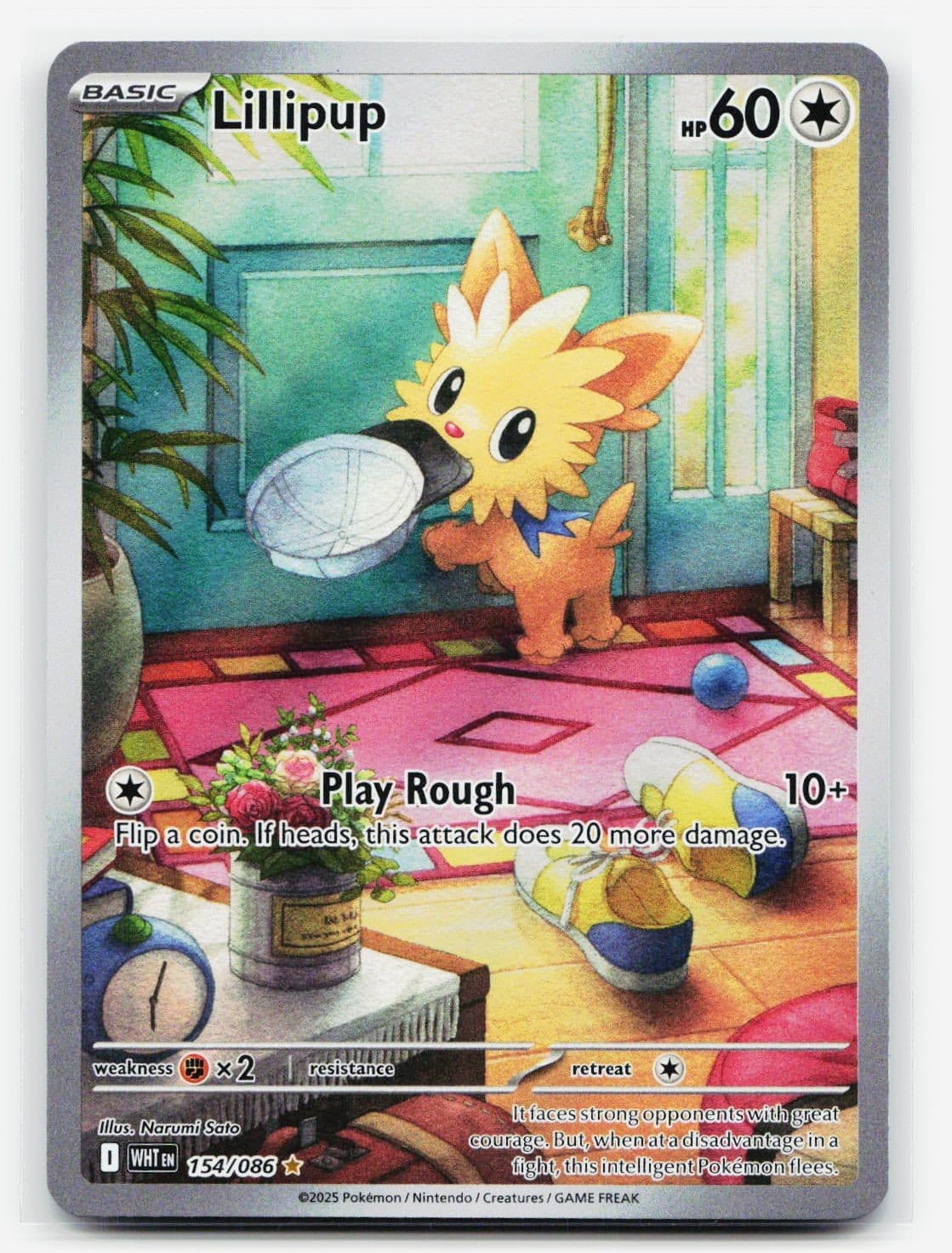 Lillipup Illustration Rare - WHT 154/086 EN NM Holofoil Pokemon