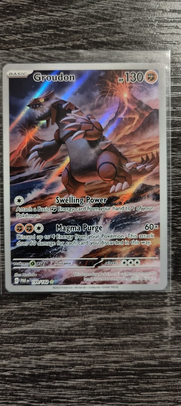 Groudon 199/182 Paradox Rift Illustration Rare Pokemon TCG Holo Full Art ENGLISH