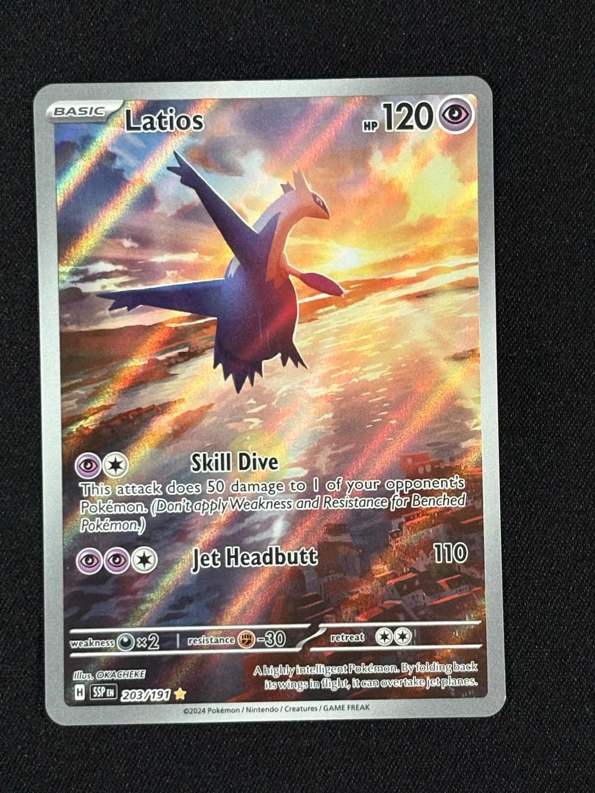 Latios 203/191 Illustration Rare Surging Sparks Pokemon Holo Near Mint