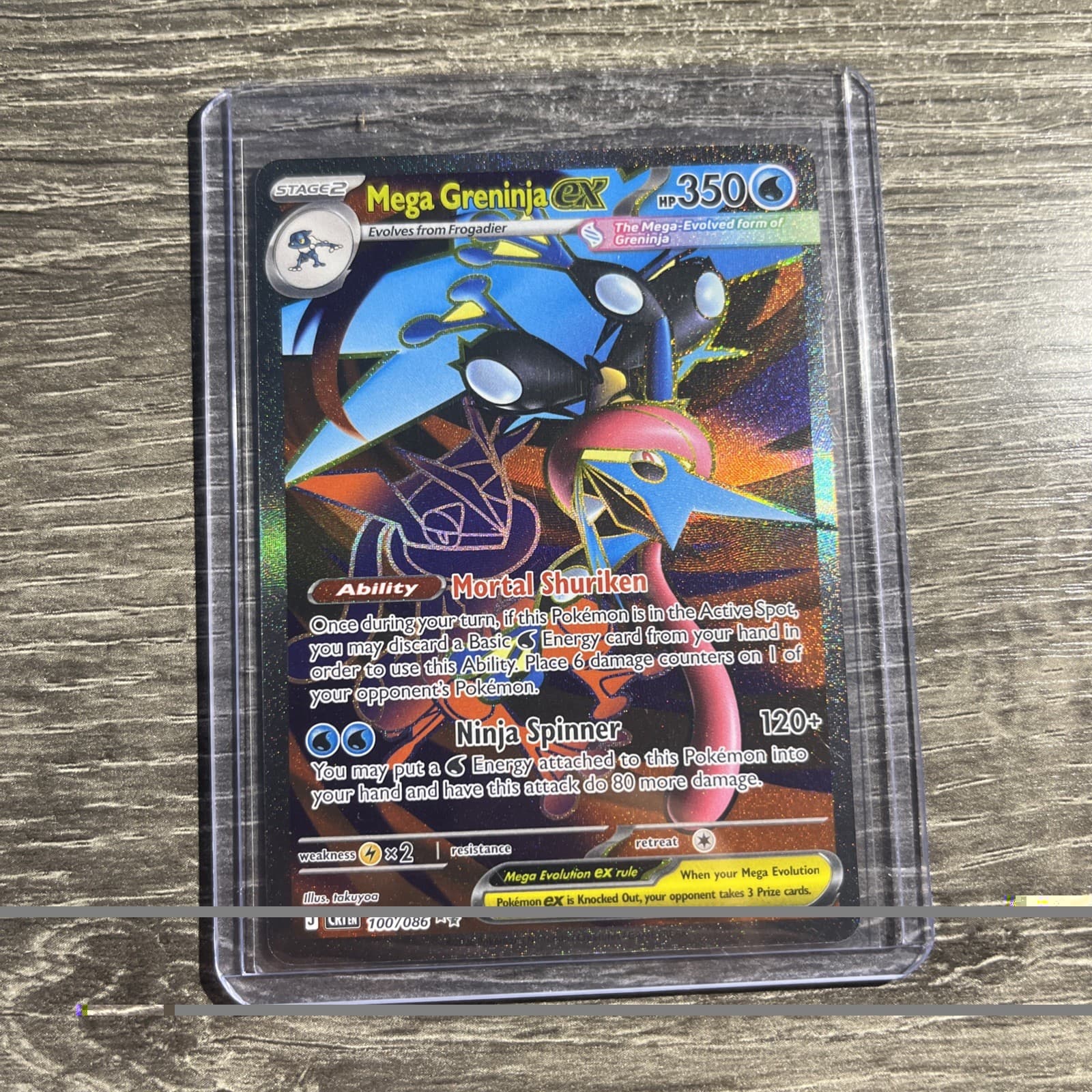 Pokemon TCG Mega Greninja EX 100/086 Full Art Ultra Rare Chaos Rising NM