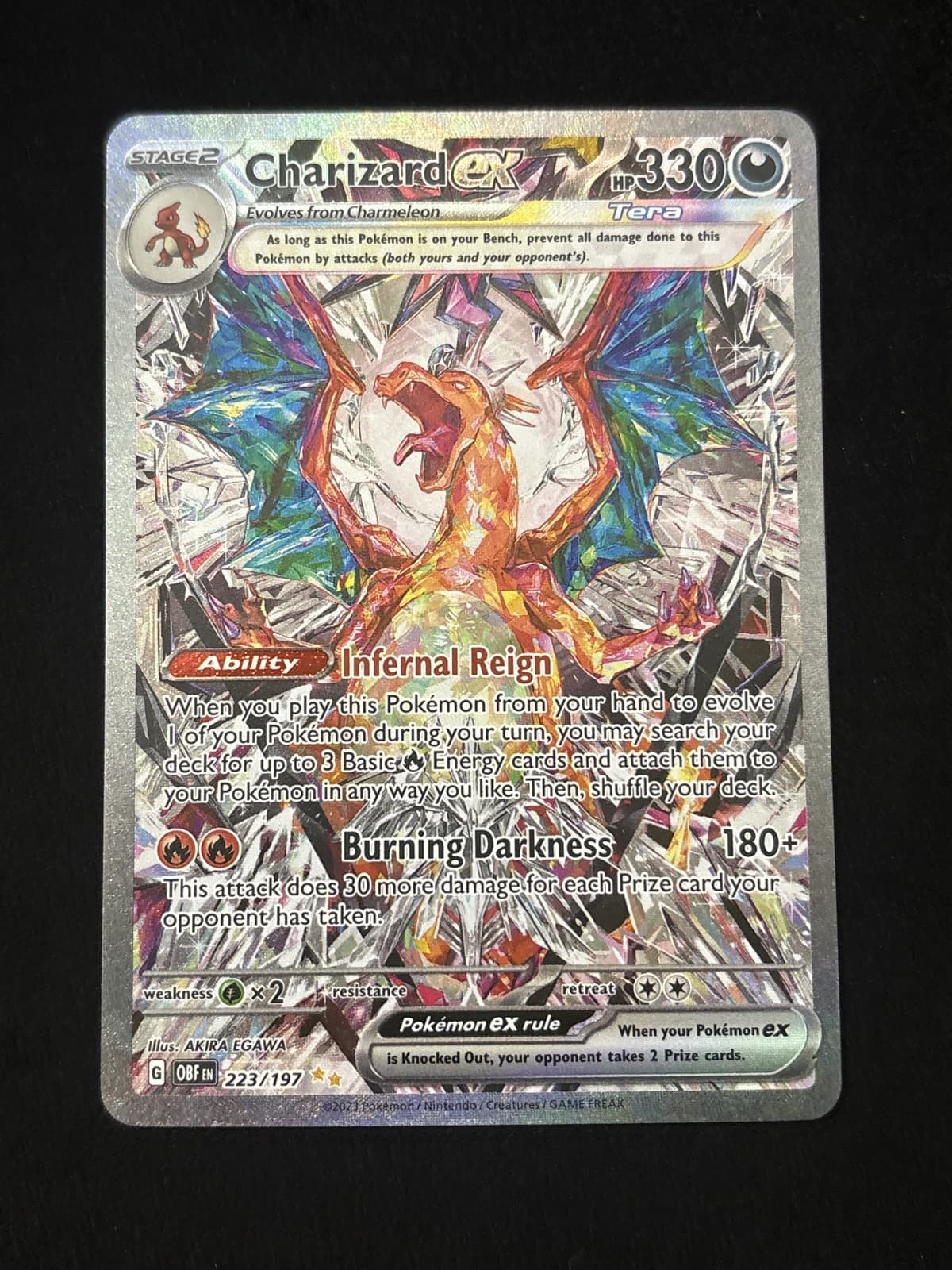 Charizard ex 223/197 SV03: Obsidian Flames Holo Pokémon TCG - NM
