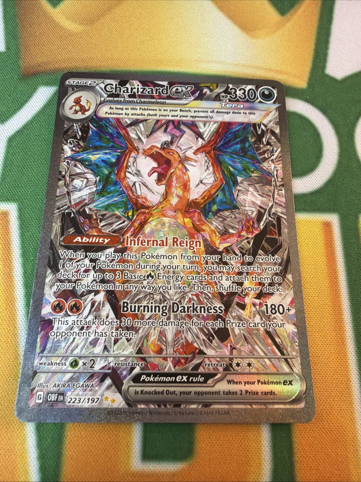 2023 CHARIZARD EX 223/197 SPECIAL ILLUSTRATION RARE NM