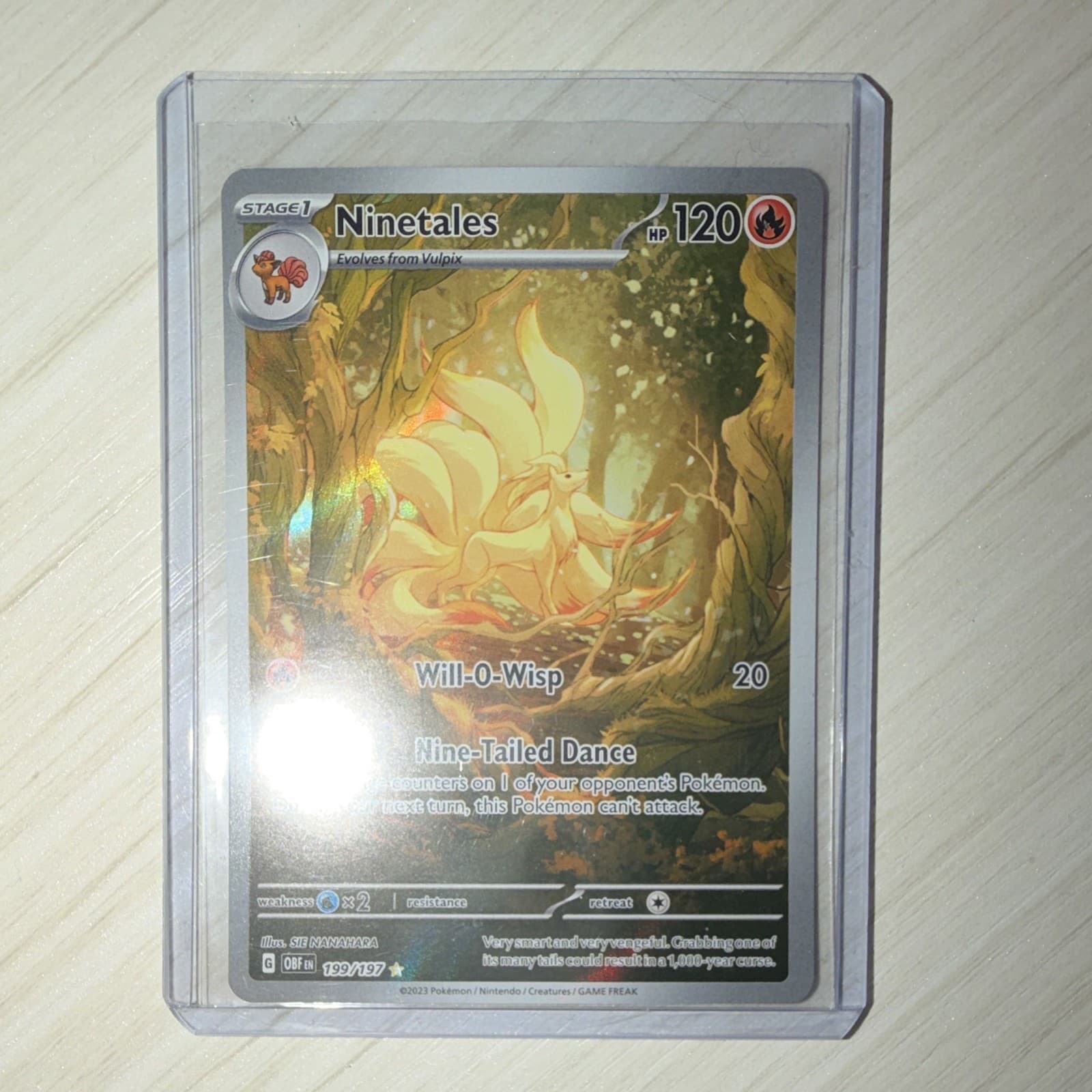 Ninetales 199/197 SV03 Obsidian Flames IR Holo EN Pokémon