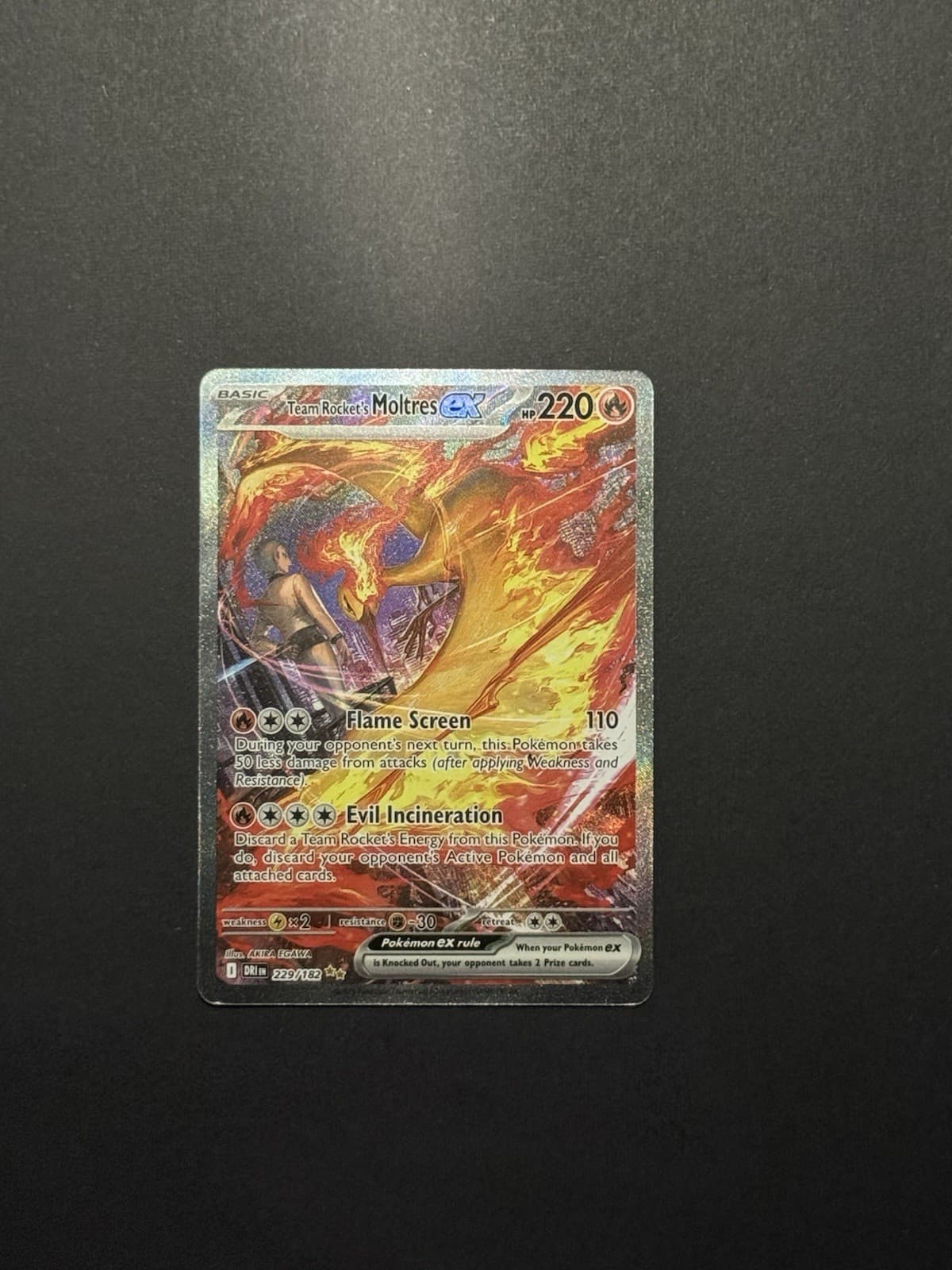 Team Rocket's Moltres ex 229/182 Sv10: Destined Rivals Holo