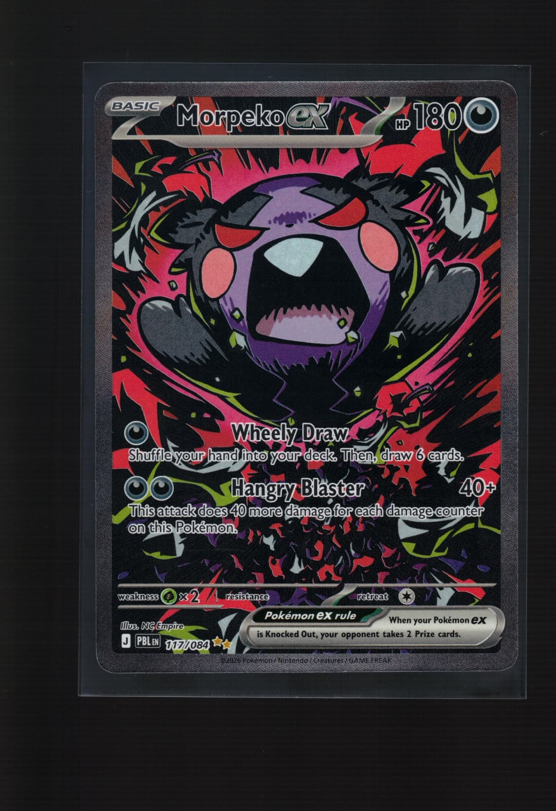 Morpeko ex 117/084 Pitch Black SIR SPECIAL ILLUSTRATION RARE PBL 117 84 POKEMON