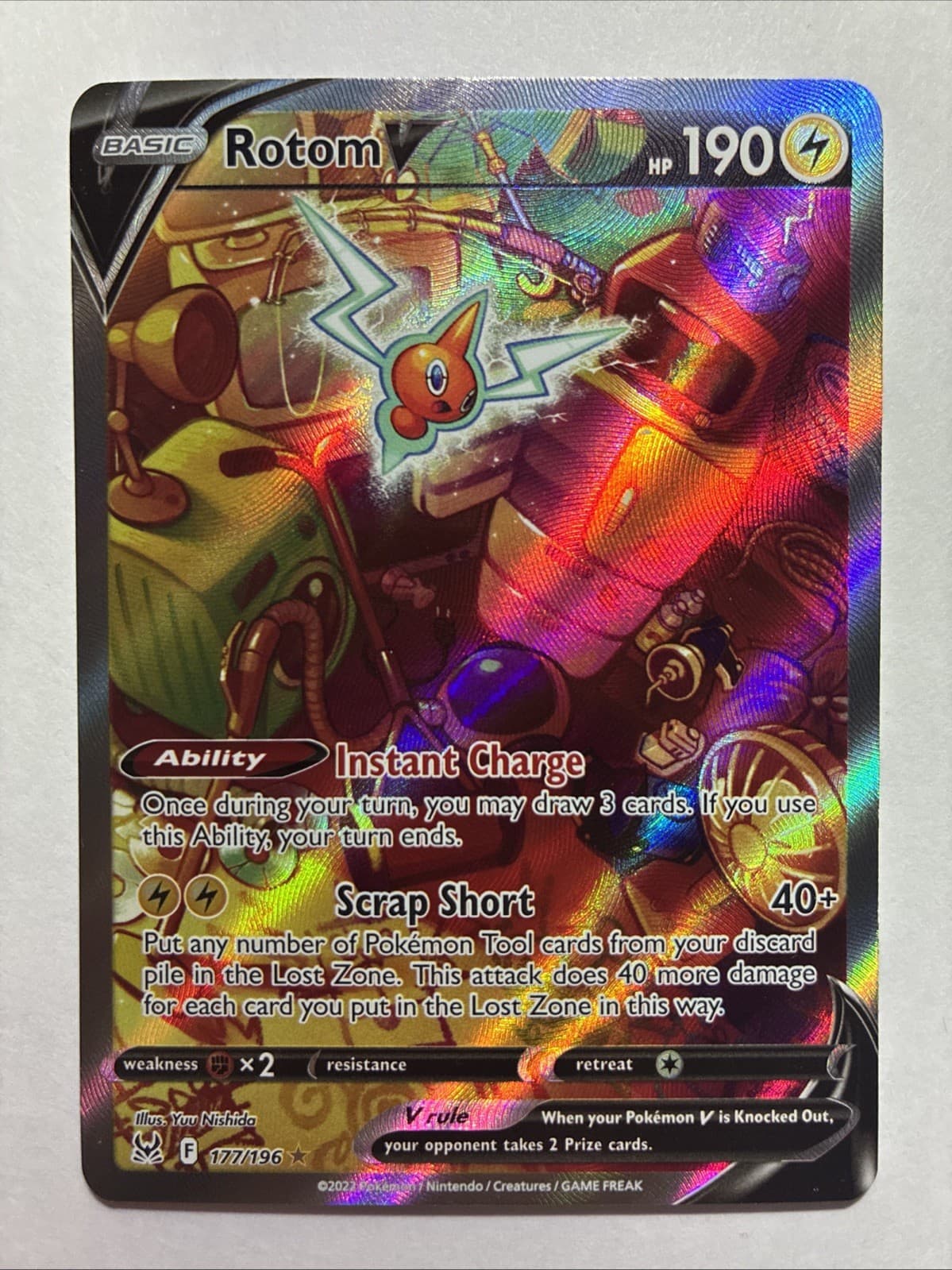 Rotom V - 177/196 Lost Origin - Ultra Rare - Holo FA - 5D