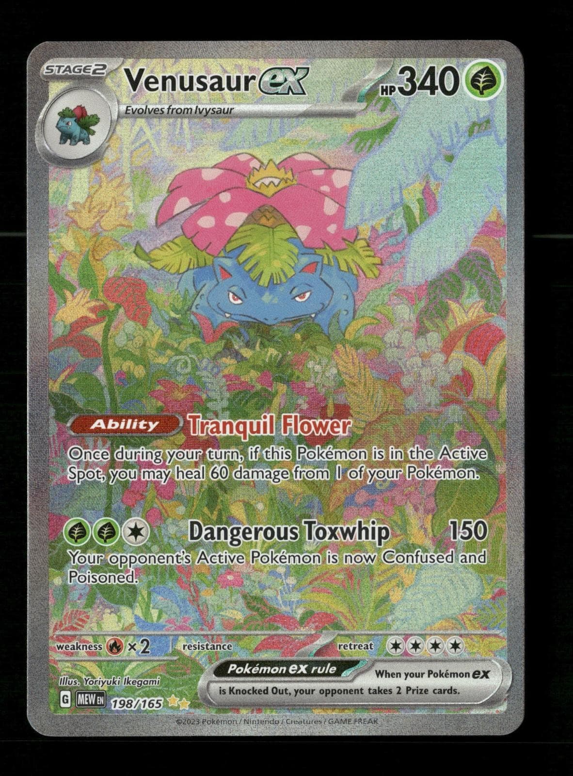 Venusaur ex 198/165 Special Illustration Rare 151 Pokemon Holo NM
