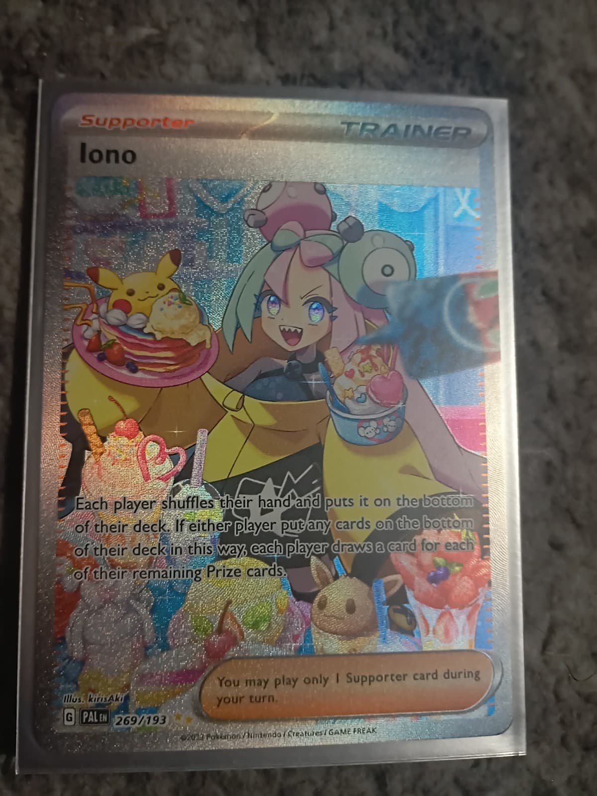 Iono 269/193 Special Illustration Rare Paldea Evolved Pokemon Holo 