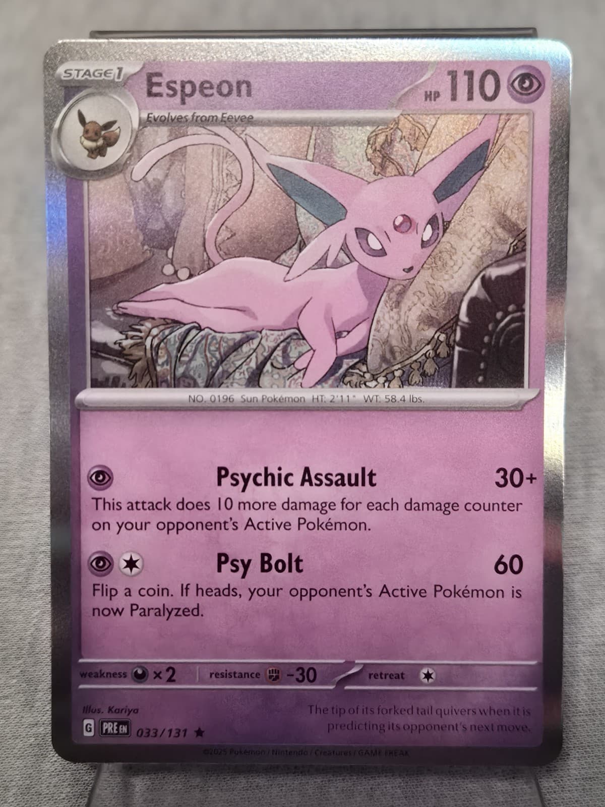 Espeon 33/131 Holo Rare SV Prismatic Evolutions PRE Pokémon TCG 