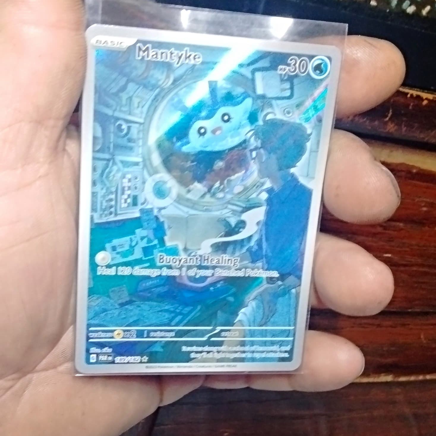 The Pokémon Company Mantyke 189/182 SV04 Paradox Rift IR Full Art Holo EN