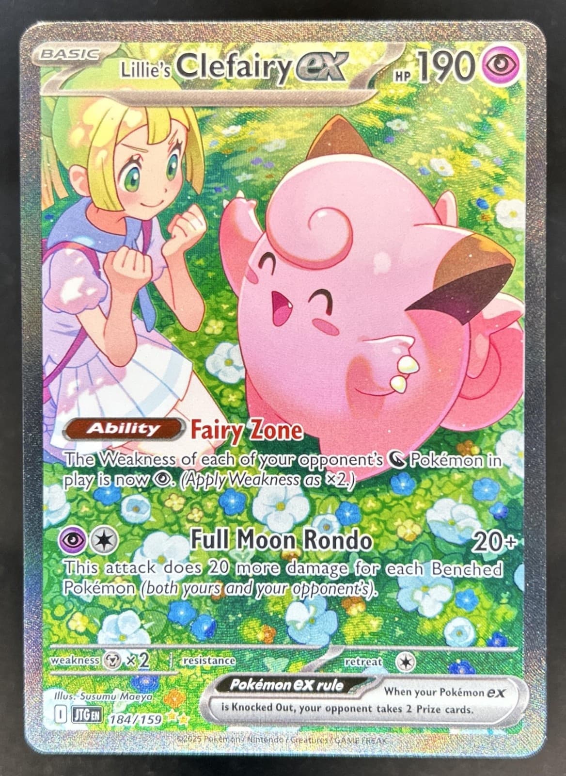 2025 Pokemon Journey Together Lillie's Clefairy ex #184/159