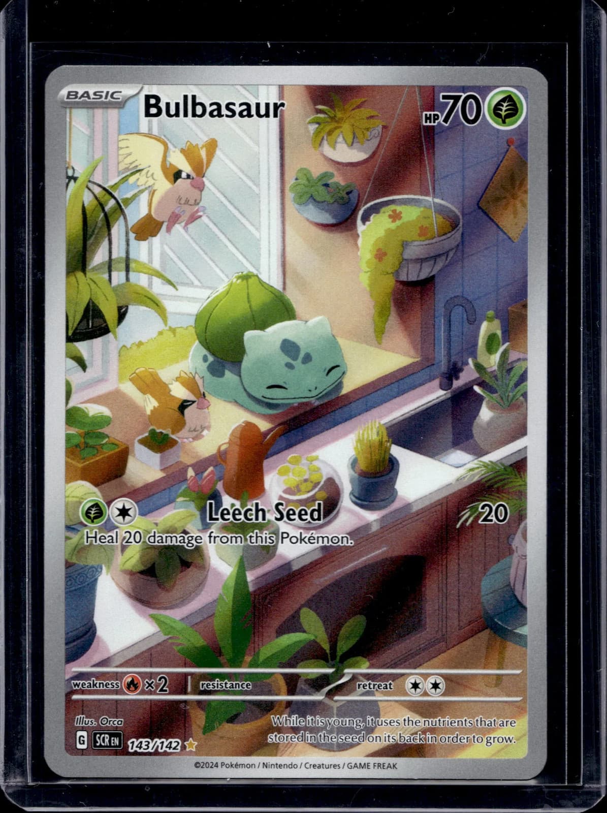 2024 Pokemon Stellar Crown Bulbasaur Illustration Rare #143/142