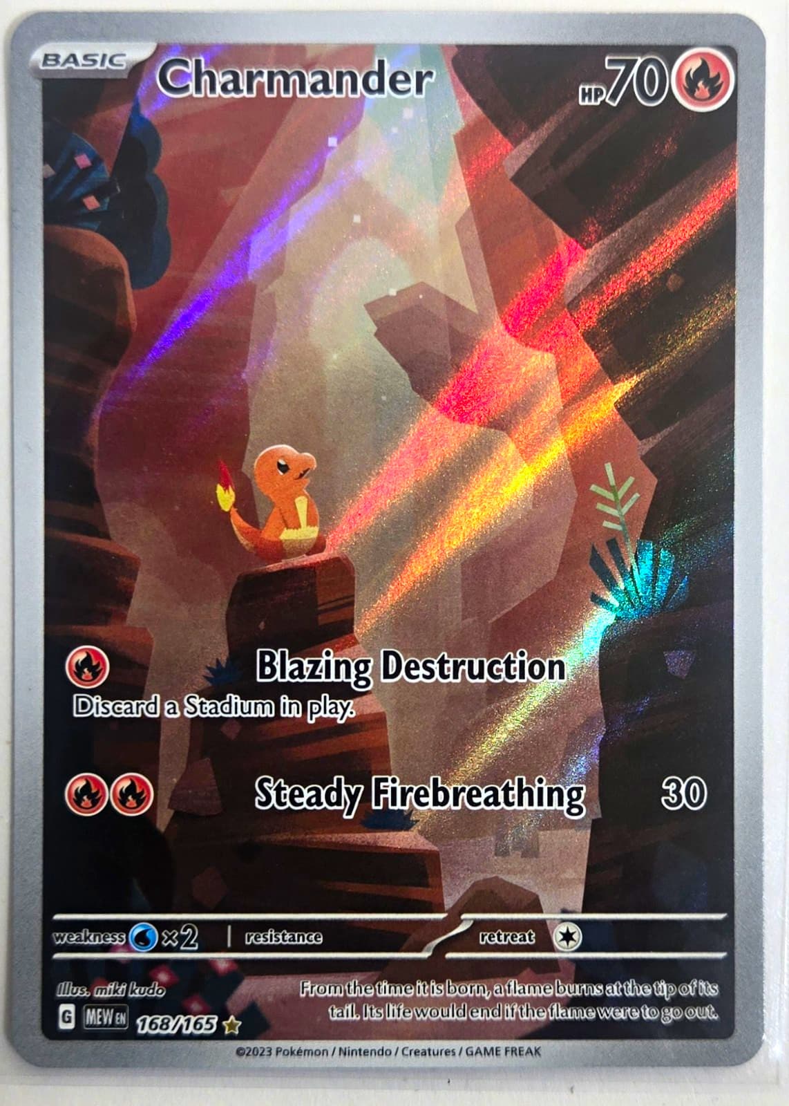 Charmander 168/165 Illustration Rare Holo Full Art SV 151 English 2023