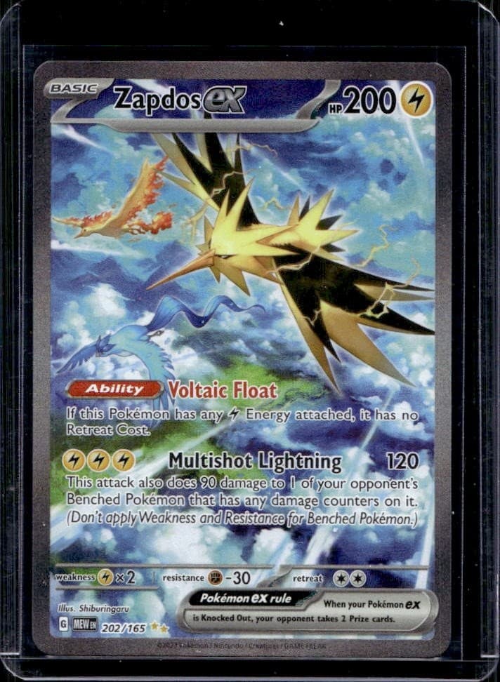 2023 Pokemon SV 151 Zapdos ex Special Illustration Rare #202/165