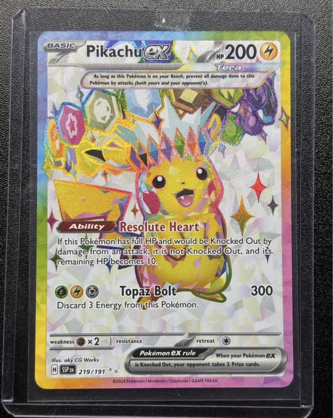 Pokemon Pikachu ex 219/191 Surging Sparks Ultra Rare NM