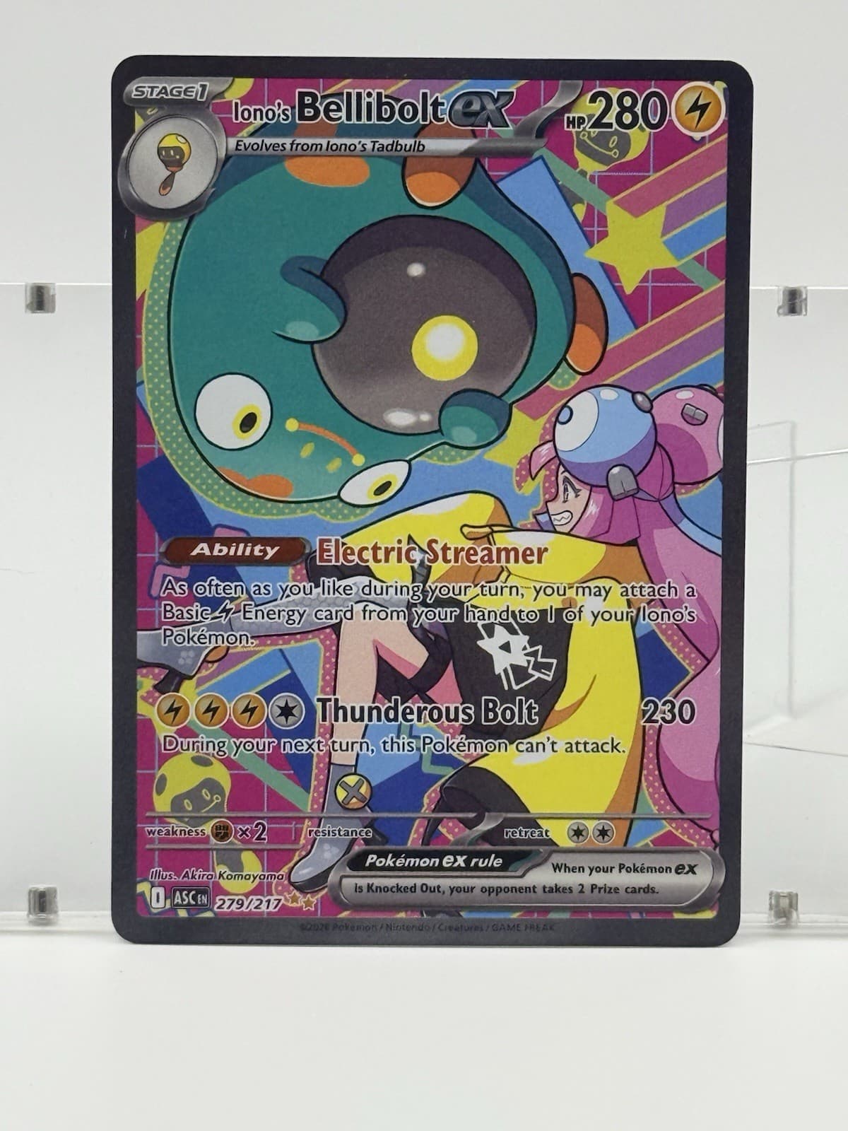 Pokemon TCG Ionos Bellibolt EX 279/217 Special Illustration Rare Ascended