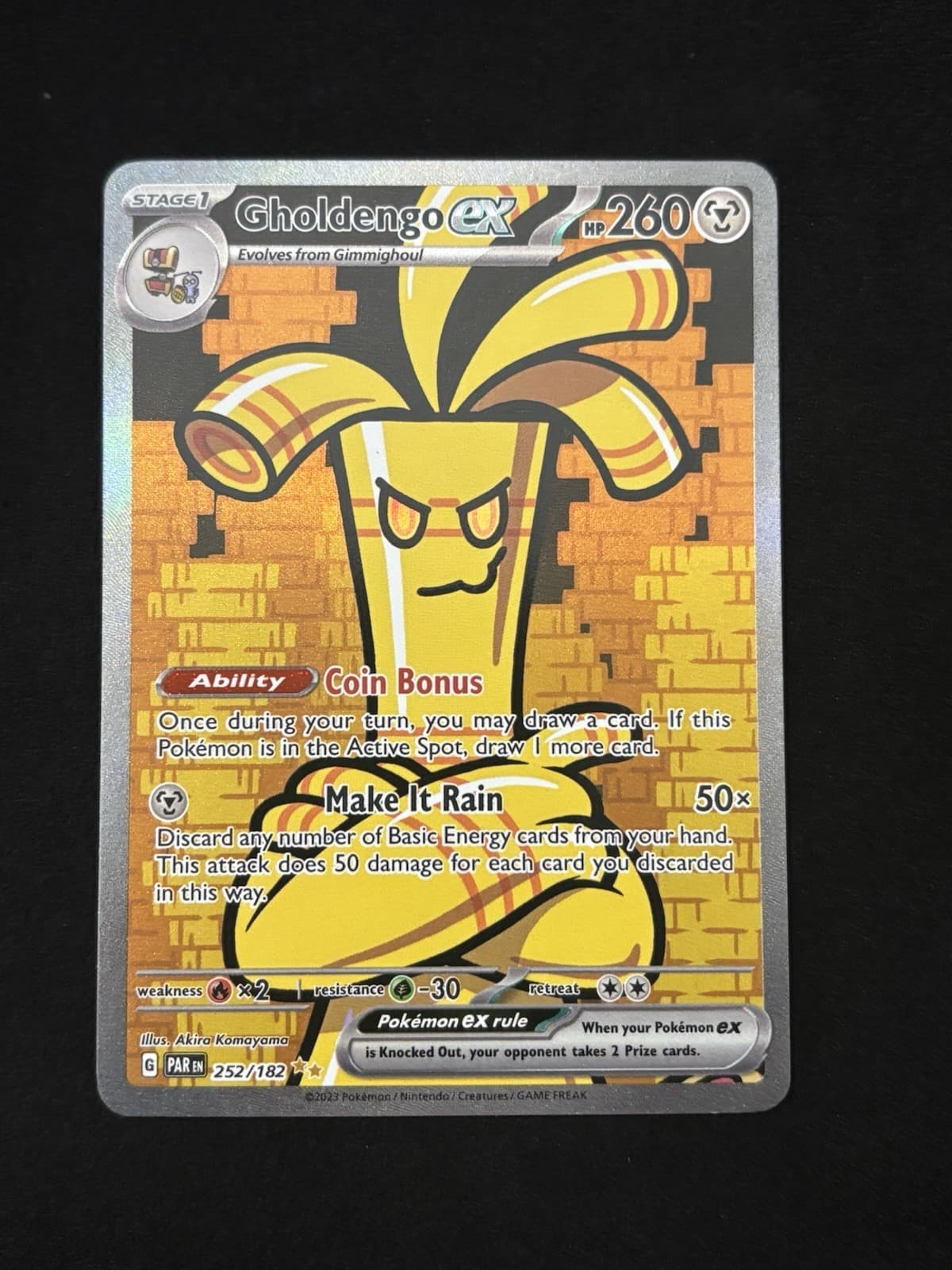 Gholdengo ex 252/182 SV04: Paradox Rift Holo Pokémon TCG - NM