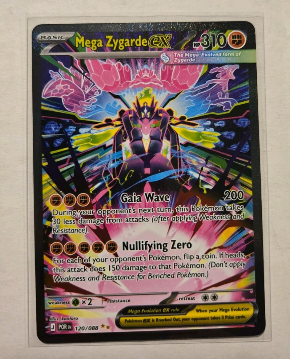 Mega Zygarde EX 120/088 SIR Pokemon TCG Card Perfect Order