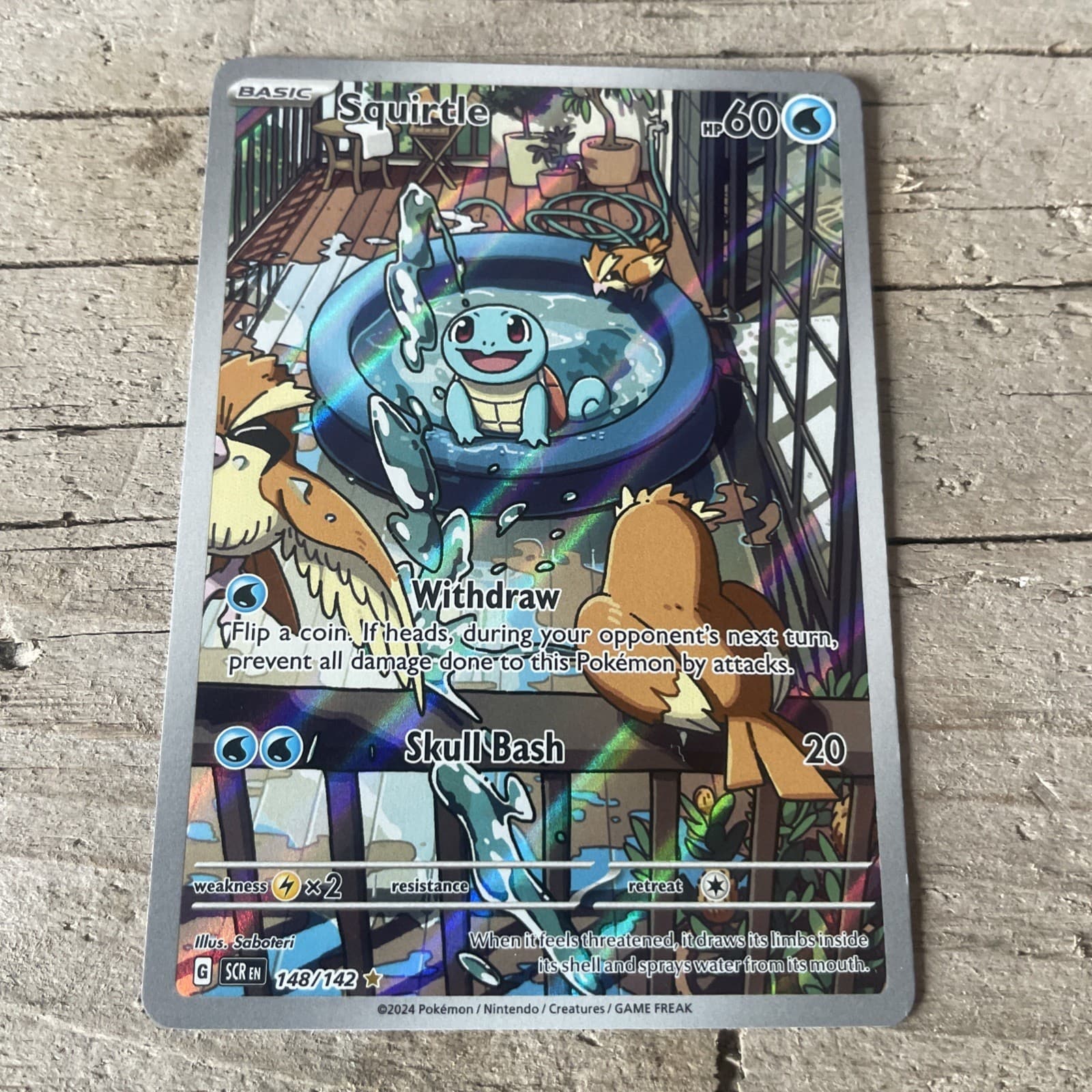 Pokémon Squirtle Stellar Crown Illustration Rare 148/142