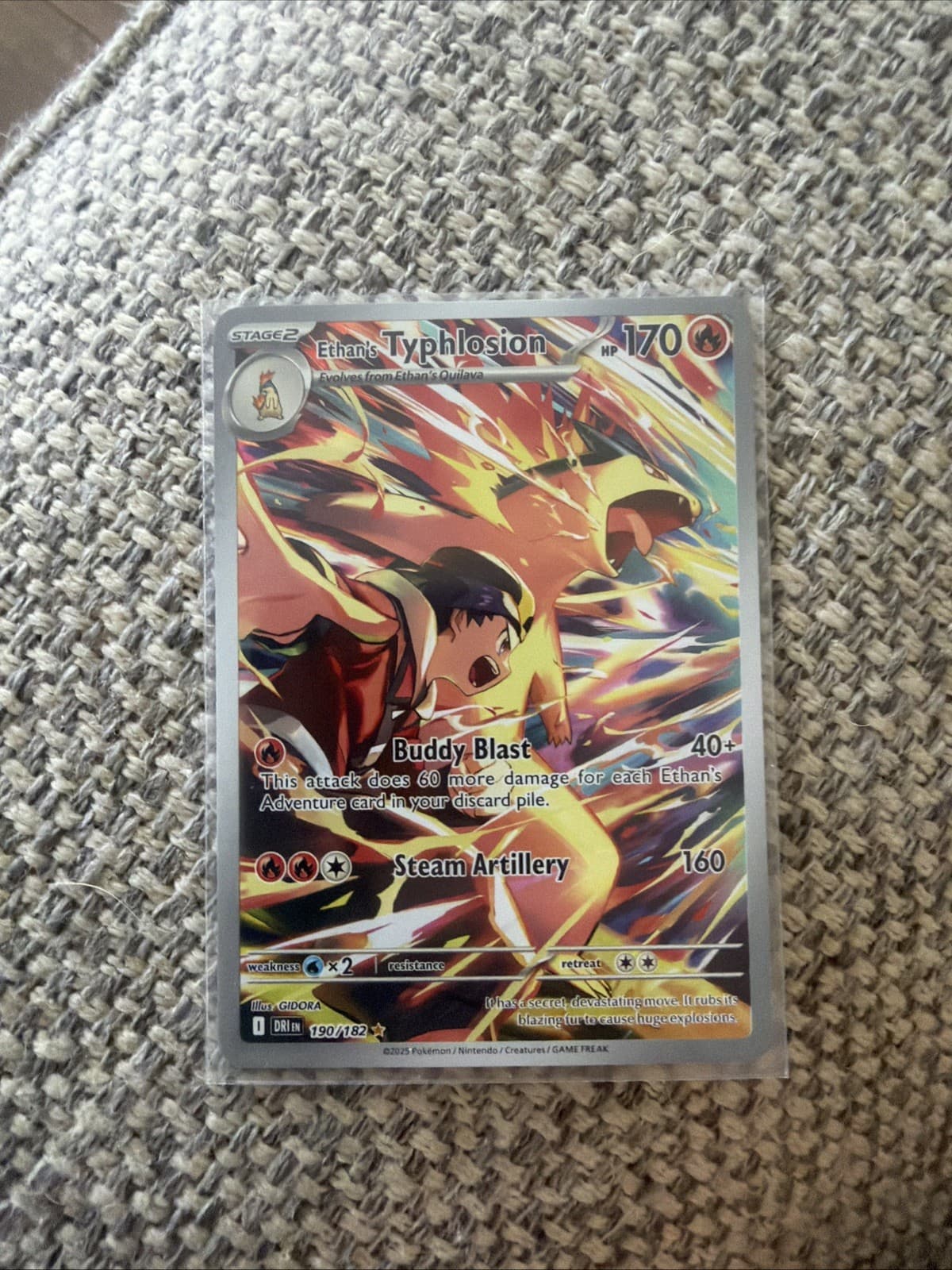 Pokémon TCG Destined Rivals Ethan's Typhlosion Card 190/182 Illustration Rare ⭐️