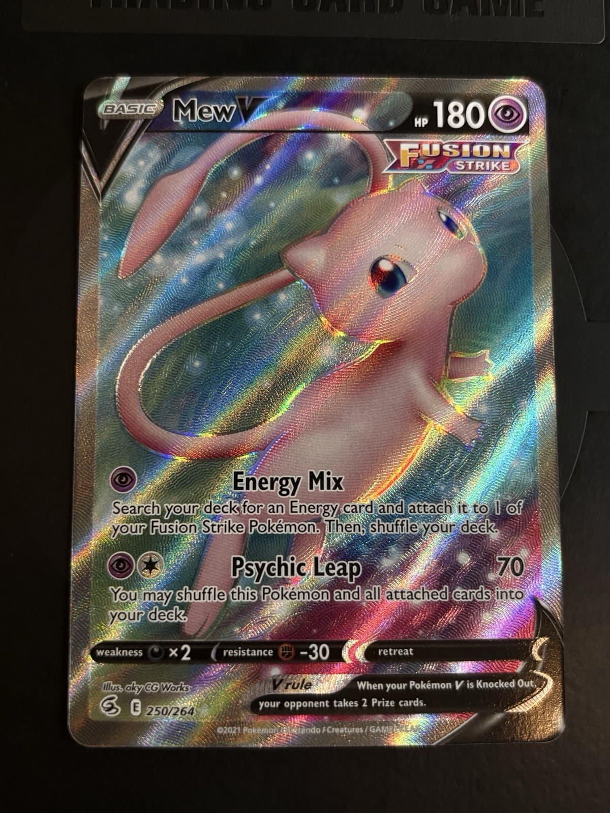 The Pokémon Company Mew V 250/264 Fusion Strike Ultra Rare Full Art Holo EN