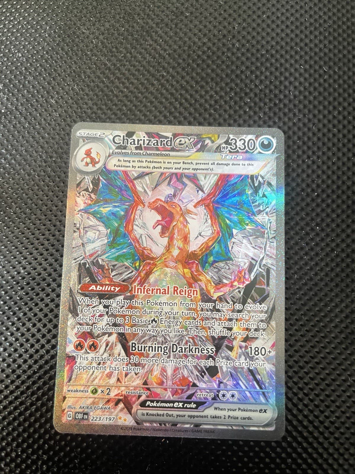 Charizard EX #223/197 Sv03: Obsidian Flames Lightly Played