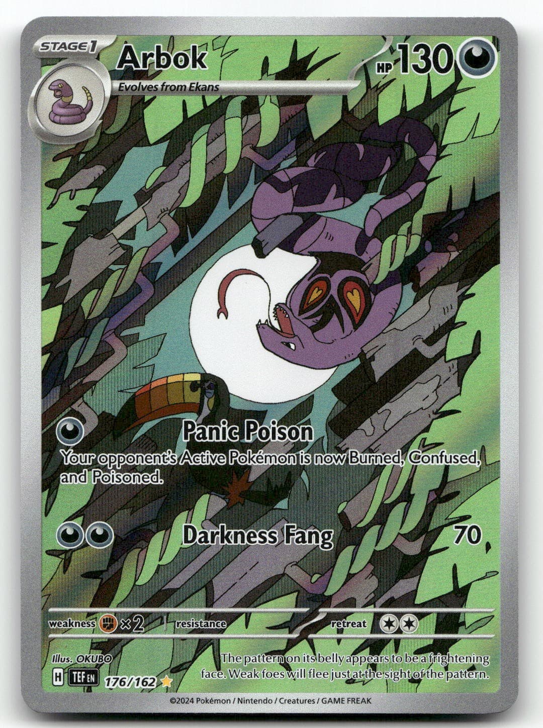 Arbok - 176/162 #176/162 (Holo) (NM) SV05: Temporal Forces TEF Pokemon